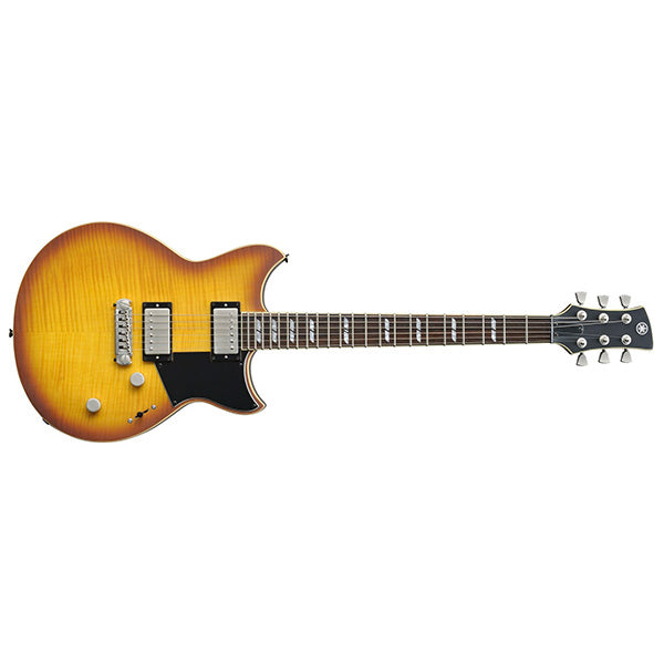Yamaha RS620 Flame Maple Top HH Pickup Electric Guitar Brick Burst with Gig Bag (RS 620)