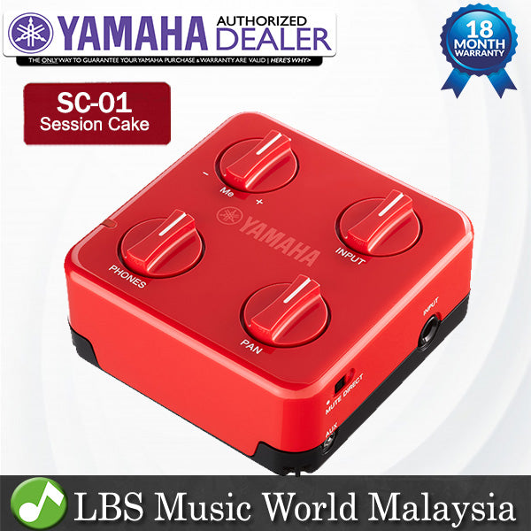 Yamaha SC-01 Session Cake Portable Mixer and Audio Interface for Electric Guitar - Red (SC01 SC 01)