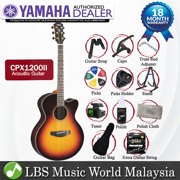 Yamaha CPX1200II 41'' Medium Jumbo Solid Spruce Top Acoustic Electric Guitar With Pickup (CPX1200)