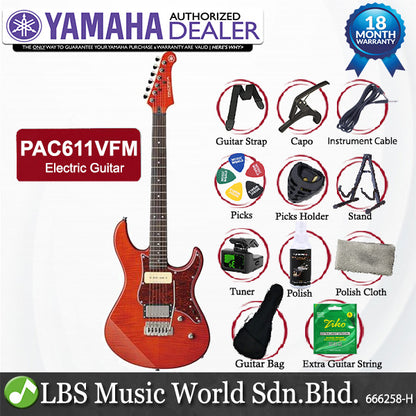 Yamaha PAC611VFM Alder Maple Humbucker Electric Guitar Caramel Brown (PAC611 PAC611VFM)