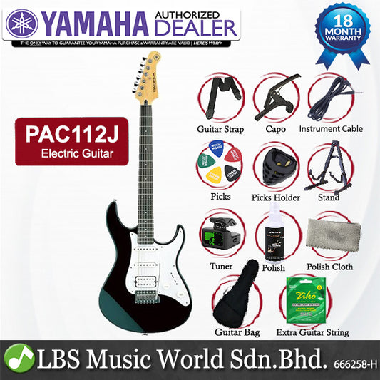 Yamaha PAC112J Alder SSH 6 String Solidbody Electric Guitar - Black (PAC 112J)