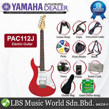 Yamaha PAC112J Alder SSH 6 String Solidbody Electric Guitar - Red Metallic (PAC 112J)