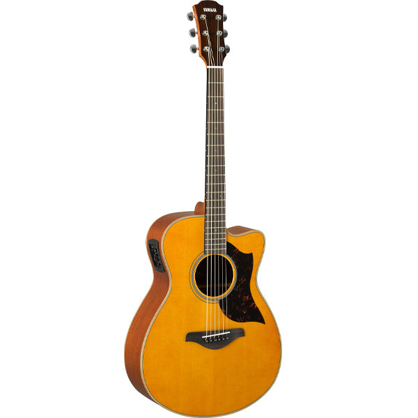 Yamaha AC1M 40 Inch Concert Cutaway Solid Sitka Spruce Top Acoustic Electric Guitar- Natural