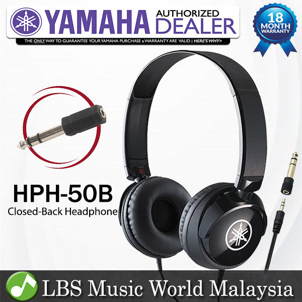 Yamaha HPH-50 Flip Compact Headphone Closed Back Headphones Black (HPH50 HPH 50)