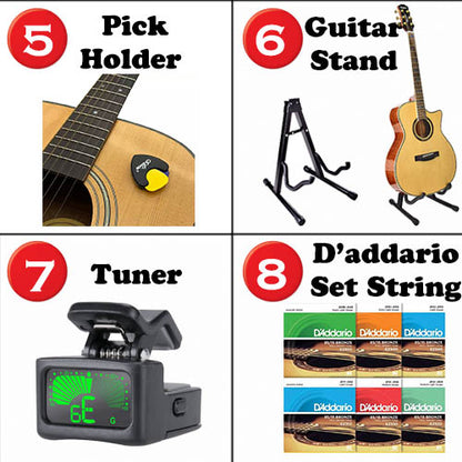 Yamaha F310 41'' Full Size Acoustic Guitar Package With D'addario String A Frame (F 310)