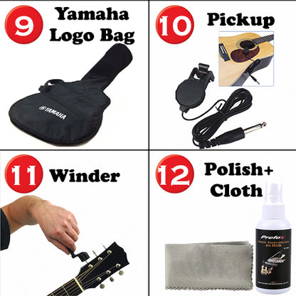 Yamaha F310 41'' Full Size Acoustic Guitar Package With D'addario String A Frame (F 310)