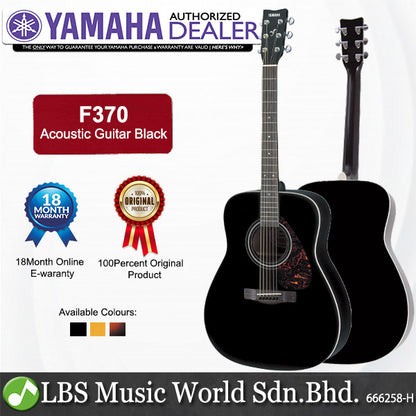 Yamaha F370 Full Size Acoustic Guitar Package - Black (F 370)
