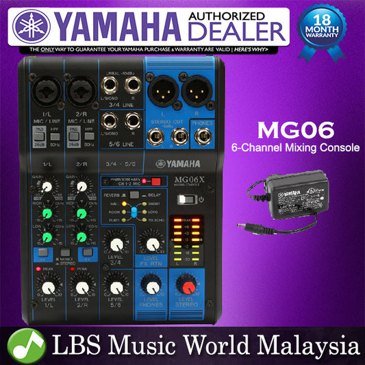 Yamaha MG06 6 Channel Analog Mixer with 2 Mic Preamp and EQ (MG 06 / MG6)