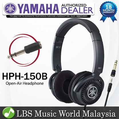 Yamaha HPH-150 Headphone Open Air Neutral Palette Headphones Black (HPH150 HPH150B)