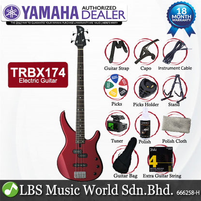 YAMAHA TRBX174 4 String Electric Bass Basses Bundle Student Beginner Series (TRBX 174)