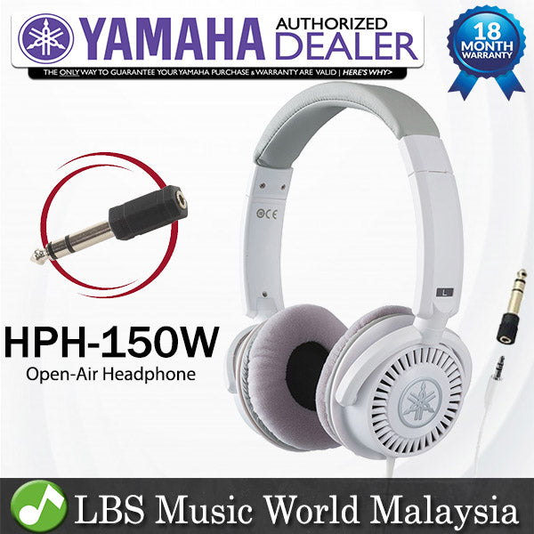 Yamaha HPH-150 Headphone Open Air Neutral Palette Headphones for Musical Instrument White (HPH150 HPH150W)