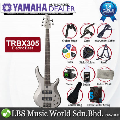 YAMAHA TRBX305 5 String Bass Guitar Basses Bundle Intermediate Series (TRBX 305)