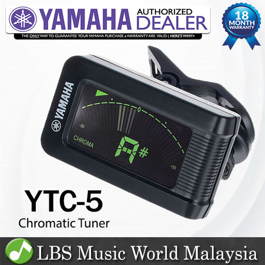 Yamaha YTC5 Clip On Chromatic Tuner For all Instrument Guitar Ukulele Bass Brass Woodwind