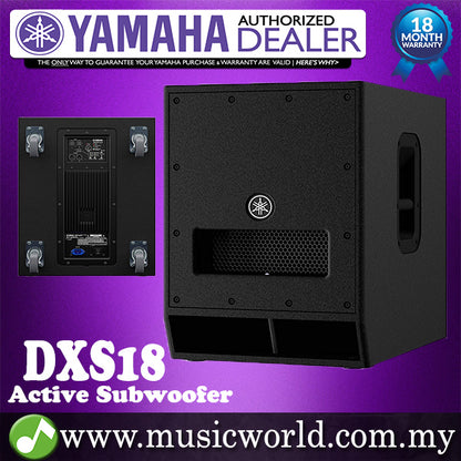 Yamaha DXS18 18" Active Powered Subwoofer Loudspeaker Speaker 800W / 1020W PA (DXS 18)