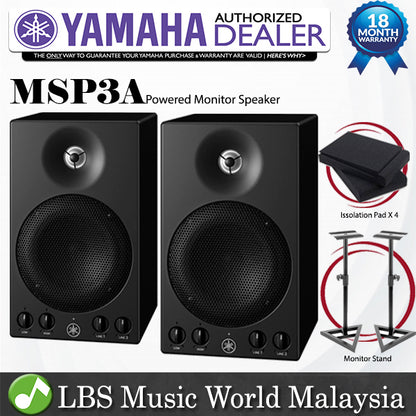 Yamaha MSP3A 4 inch 30 Watt Powered Reference Studio Monitor Speaker (MSP3 A)