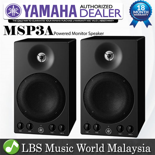 Yamaha MSP3A 4 inch 30 Watt Powered Reference Studio Monitor Speaker (MSP3 A)