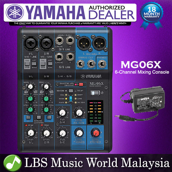 Yamaha MG06X 6 Channel Analog Mixer Mixing Console with Effect (MG06 MG 06X)