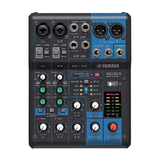 Yamaha MG06X 6 Channel Analog Mixer Mixing Console with Effect (MG06 MG 06X)