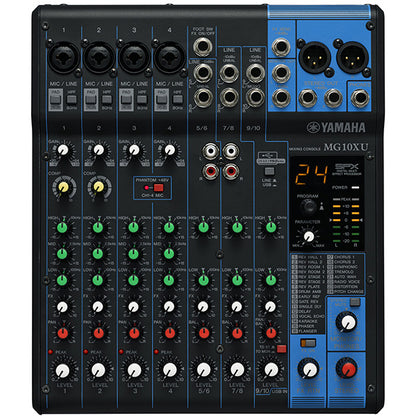Yamaha MG10XU 10 Channel Analog Mixer Mixing Console with USB and Effect (MG10X MG 10XU)