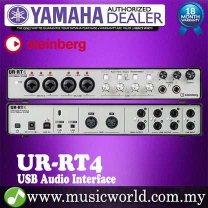 [Clearance] Yamaha Steinberg UR-RT4 4-channel USB Audio Interface with 4 Rupert Neve Transformers Included Software (UR RT4)