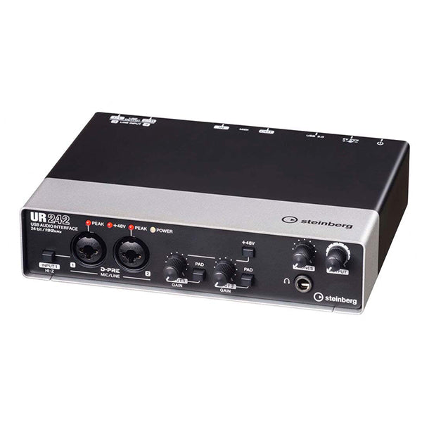 Yamaha Steinberg UR242 4 in 2 out USB 2.0 Audio Interface with Mic Preamps Midi * Indent Basis