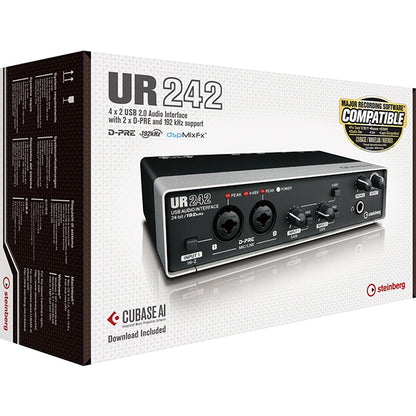 Yamaha Steinberg UR242 4 in 2 out USB 2.0 Audio Interface with Mic Preamps Midi * Indent Basis