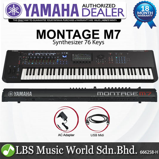 Yamaha Montage M7 76 key Synthesizer Music Workstation FSX Keyboard - Basic