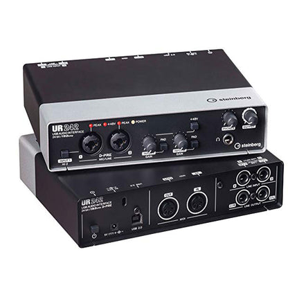 Yamaha Steinberg UR242 4 in 2 out USB 2.0 Audio Interface with Mic Preamps Midi * Indent Basis