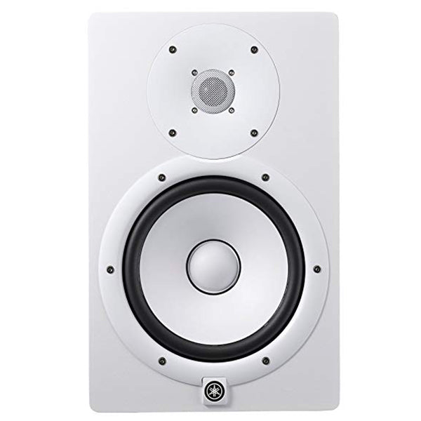 Yamaha HS8 8" Powered Studio Monitor Speaker Cabinet with Cone Woofer - White (Pair)