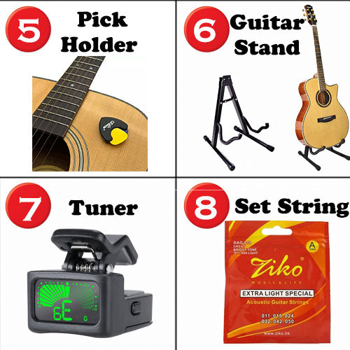 Yamaha F310 41'' Full Size Acoustic Guitar Beginner Package With A Frame Guitar Stand (F 310)