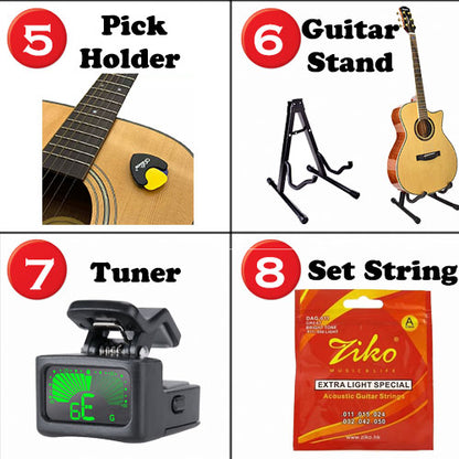 Yamaha F310 41'' Full Size Acoustic Guitar Beginner Package With A Frame Guitar Stand (F 310)