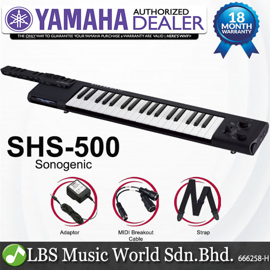 Yamaha SHS-500 37 Key Black Sonogenic Keytar Guitar Keyboard Piano (SHS500 / SHS 500)