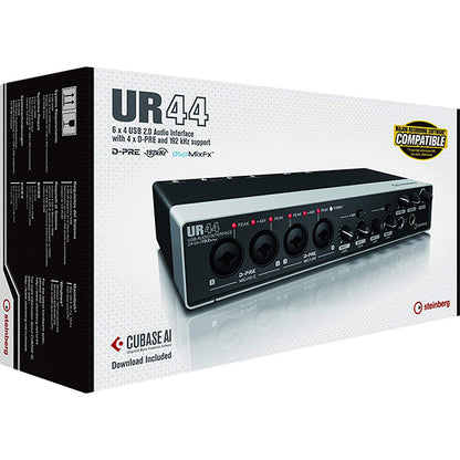 [Clearance] Yamaha Steinberg UR44 6 x 4 Audio Interface with 4 Class Preamps and Cubase AI Software