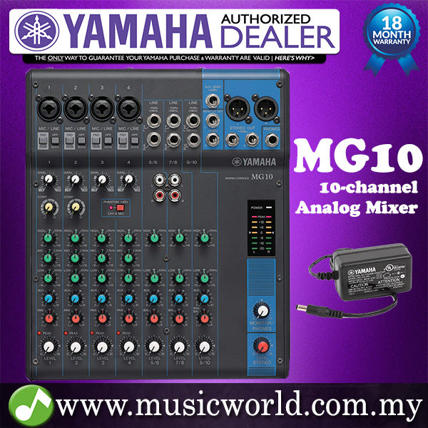 Yamaha MG10 Mixer 10-channel Stereo Analog Mixing Console Mixers (MG 10)