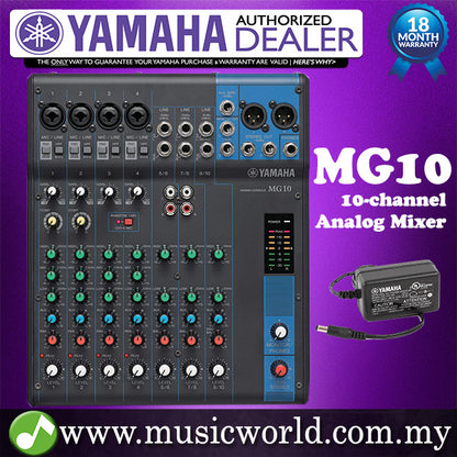 Yamaha MG10 Mixer 10-channel Stereo Analog Mixing Console Mixers (MG 10)