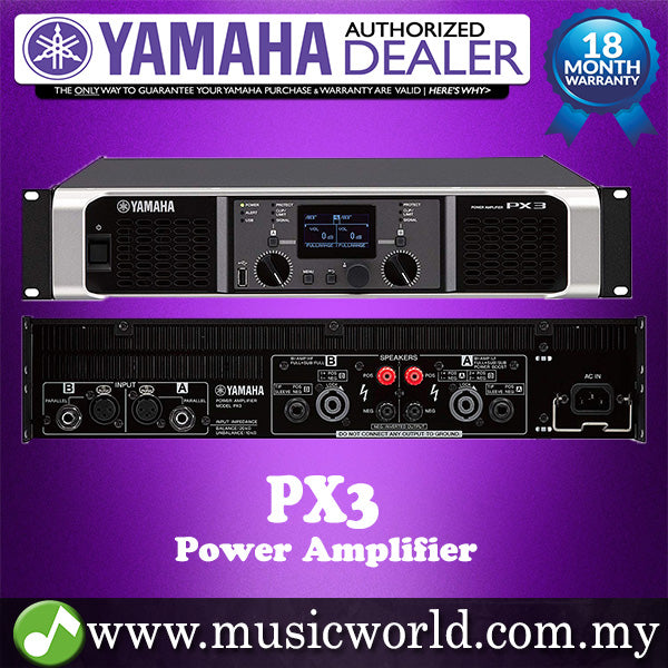 Yamaha PX3 2-channel Power Amplifier 500W with EQ Power Mixer for PA (PX 3)