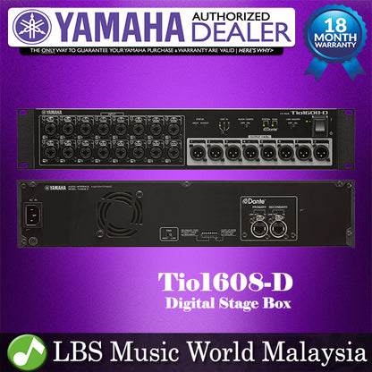 Yamaha Tio1608-D Digital Stage Box 16 Microphone Preamplifiers and 8 Line Outputs (Tio1608 / Tio 1608)