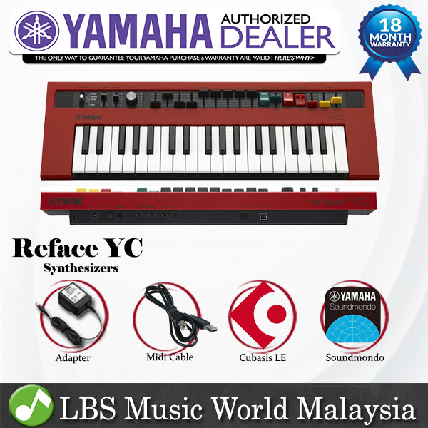 Yamaha Reface YC 37 Key Synthesizer Keyboard Combo Organ with Mini-Keys