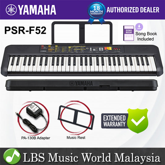 Yamaha PSR-F52 61 Keys Portable Keyboard Electronic Piano (PSRF52 PSR F52)