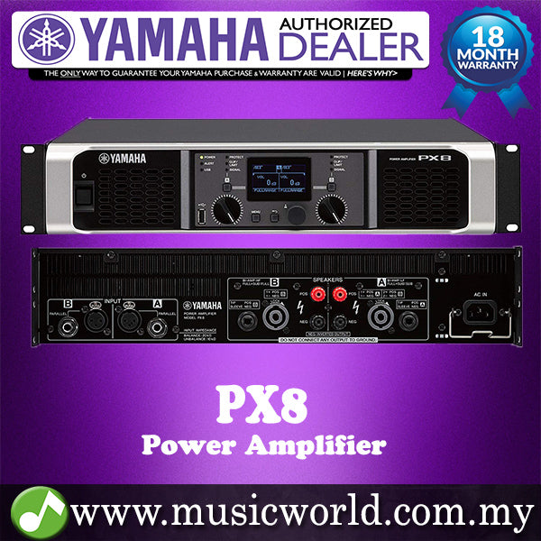 Yamaha PX8 Power Amplifier 2-channel 1050W with EQ Power Mixer for PA (PX 8)
