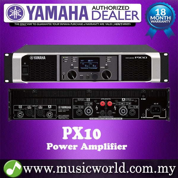Yamaha PX10 Power Amplifier 2-channel 1200W with EQ Power Mixer for PA (PX 10)