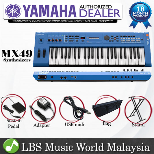 Yamaha MX49 49 Key Keyboard Blue Production Station Intermediate Package Controller (MX 49)