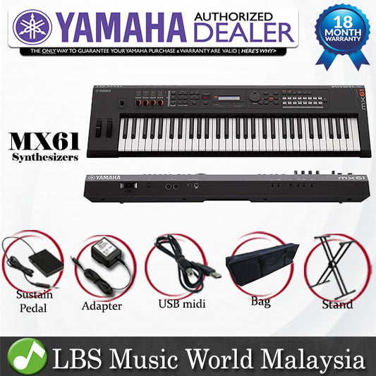 Yamaha MX61 Music Keyboard Intermediate Package Production Station Synthesizer (MX 61)