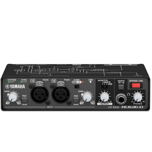 Yamaha RUio16-D Dante USB Audio Interface Analog (RUio16)