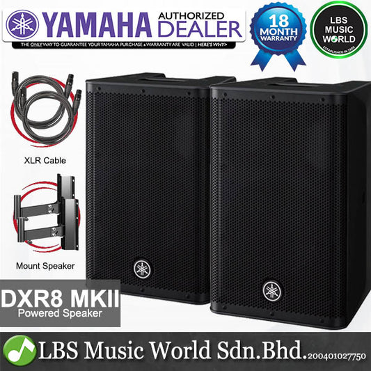Yamaha DXR8 mkII 1100W 8" Powered Speaker 2 way Operation (DXR 8mkII)