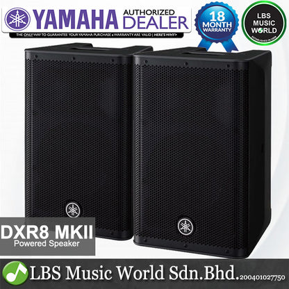 Yamaha DXR8 mkII 1100W 8" Powered Speaker 2 way Operation (DXR 8mkII)