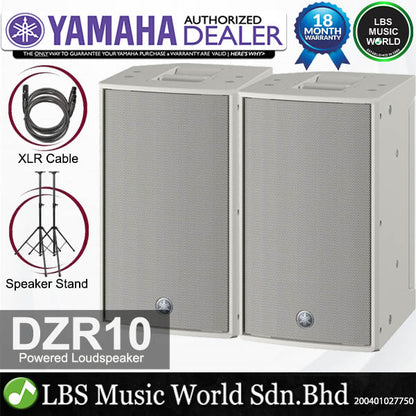 Yamaha DZR10 2000 Watt 10 Inch 2 Way Powered Loudspeaker Active PA Speaker (DZR10W)