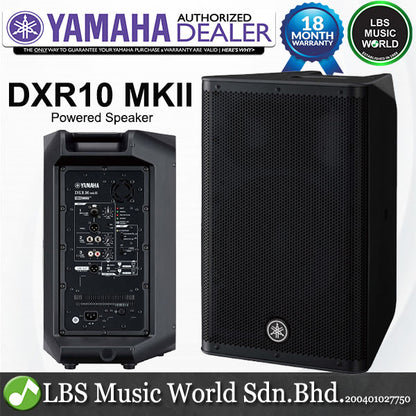 Yamaha DXR10 mkII 1100W 10" Powered Speaker 2 way Operation (DXR10mkII)