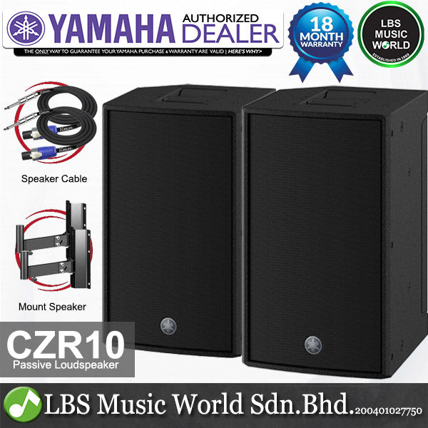 Yamaha CZR10 700 Watt 10" 2 Way with Bass Reflex Lightweight Passive Speaker
