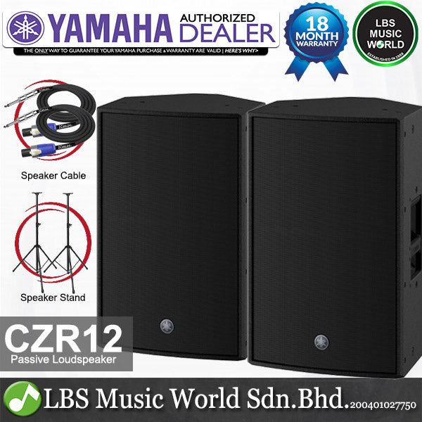 Yamaha CZR12 800 Watt 12" 2 Way with Bass Reflex Lightweight Passive Speaker